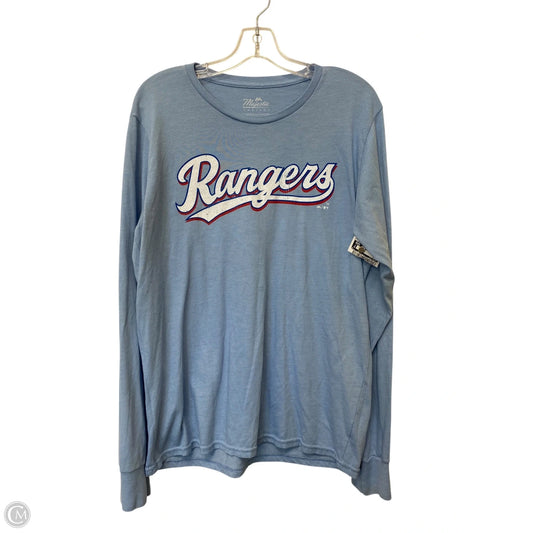 Top Long Sleeve By Majestic In Blue, Size: Xl