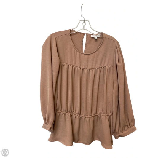 Top Long Sleeve By Prologue In Pink, Size: Xxl