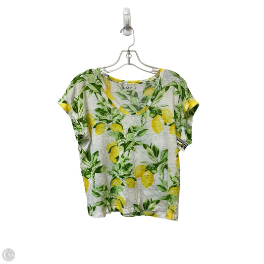 Top Short Sleeve By Loft In Multi-colored, Size: S