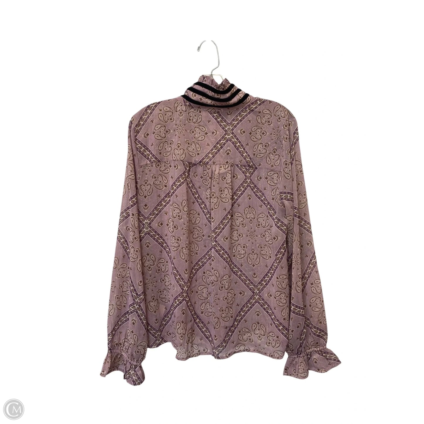 Top Long Sleeve By Mystree In Purple, Size: L