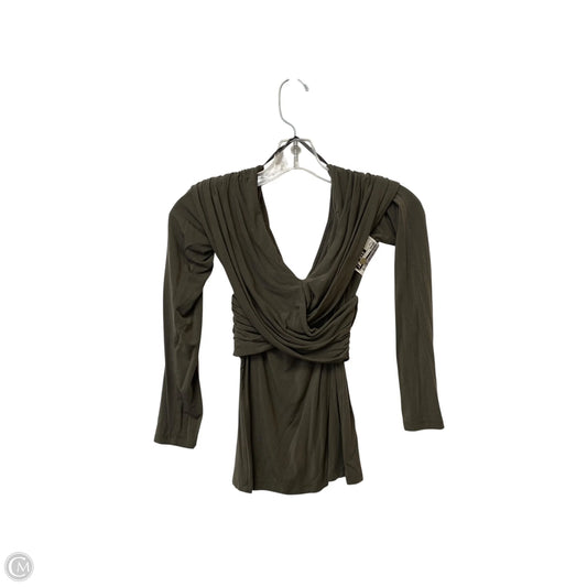 Top Long Sleeve By Wilfred In Silver, Size: M