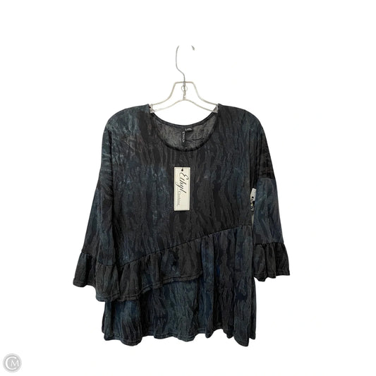Top Long Sleeve By Ethyl In Grey, Size: M