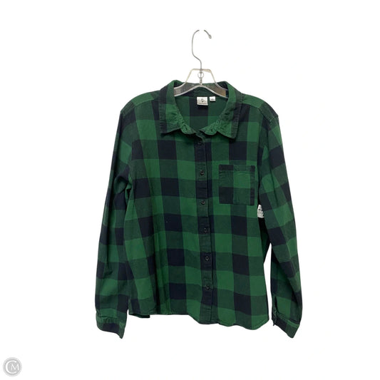 Top Long Sleeve By Cme In Green, Size: L