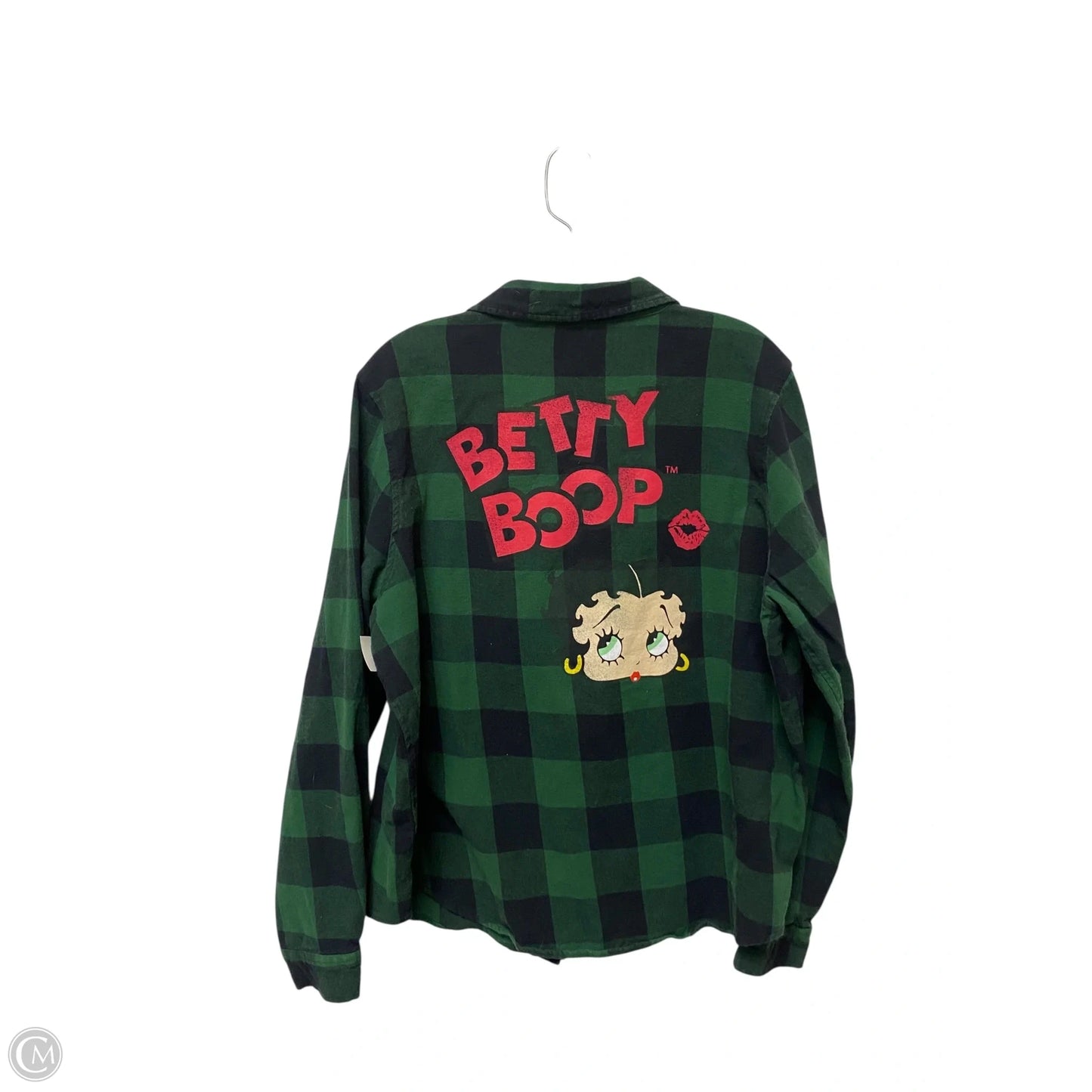 Top Long Sleeve By Cme In Green, Size: L