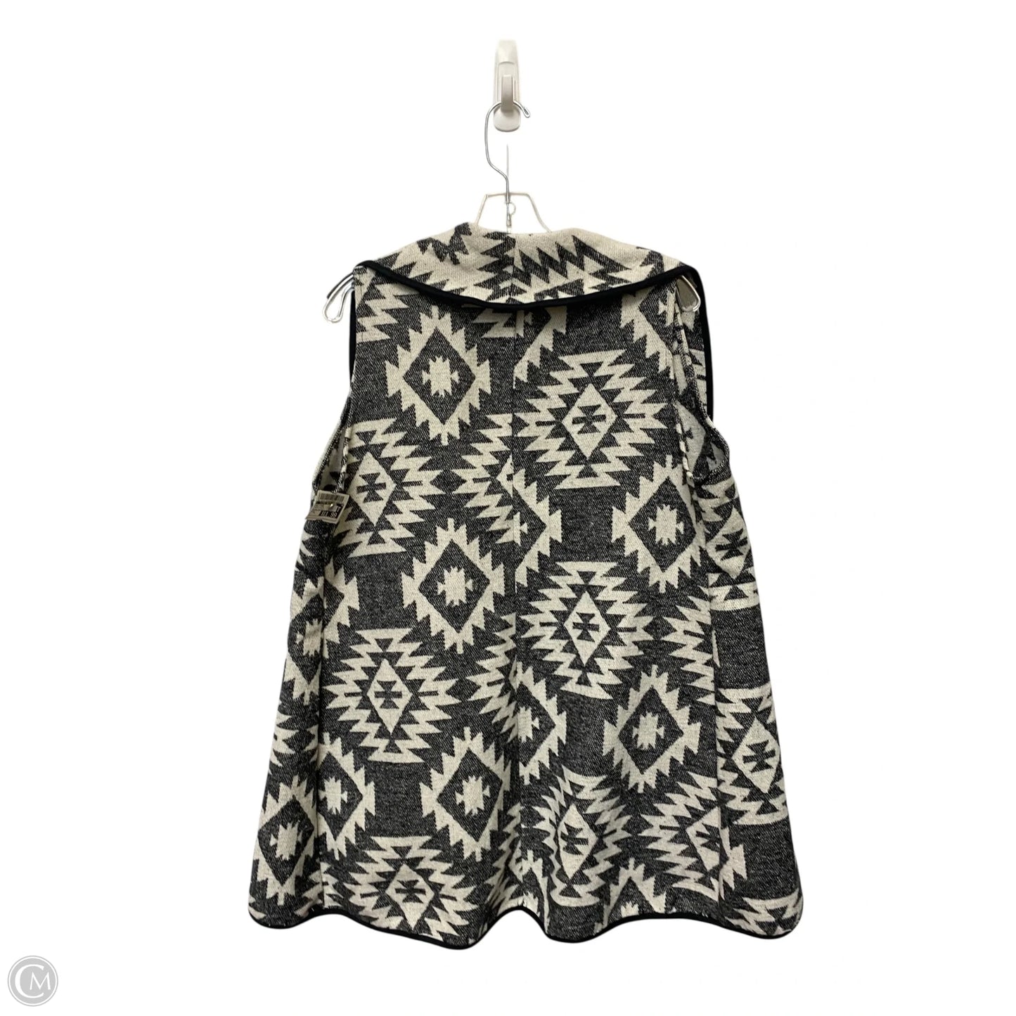 Vest Other By Clothes Mentor In Black & White, Size: L