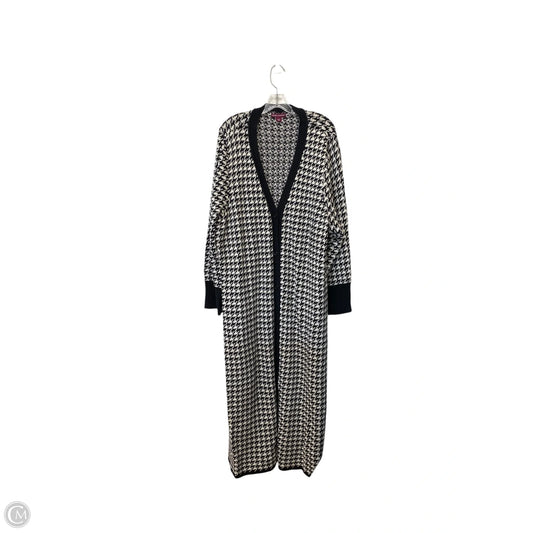 Sweater Cardigan By Jessica London In Black & White, Size: 26