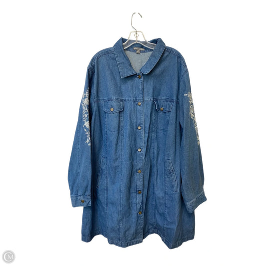 Dress Casual Midi By Jessica London In Blue Denim, Size: 3x