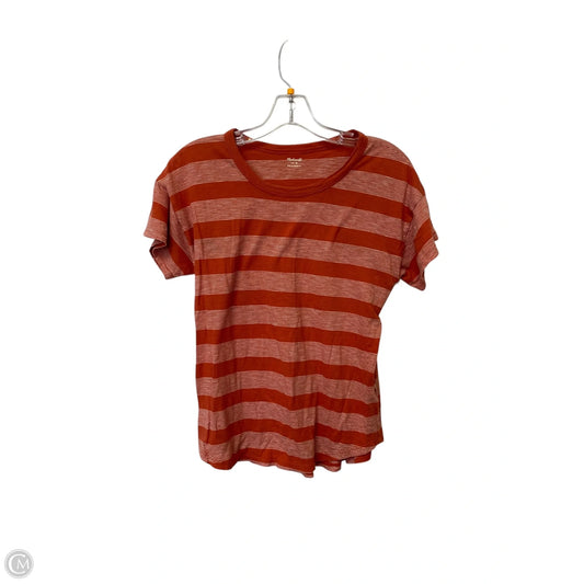 Top Short Sleeve Basic By Madewell In Orange, Size: M