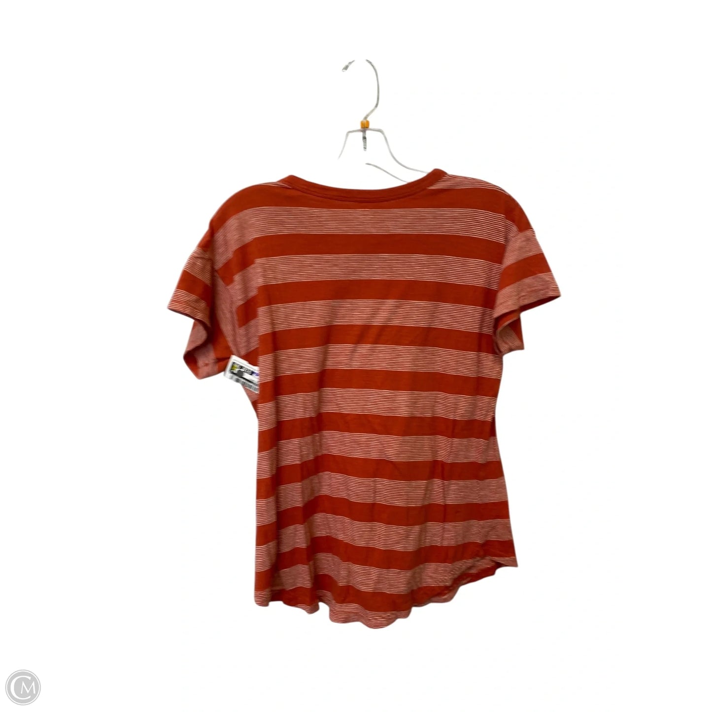 Top Short Sleeve Basic By Madewell In Orange, Size: M