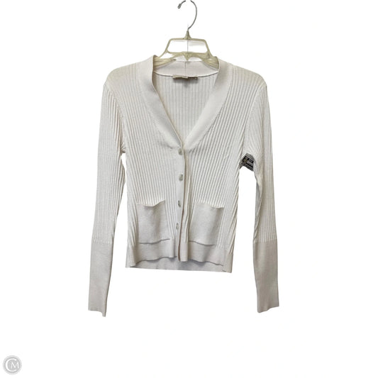 Sweater Cardigan By Loft In White, Size: S