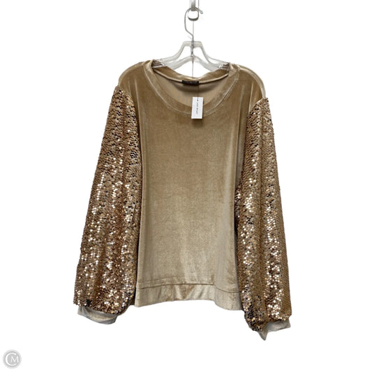 Top Long Sleeve By Lane Bryant In Tan, Size: 26