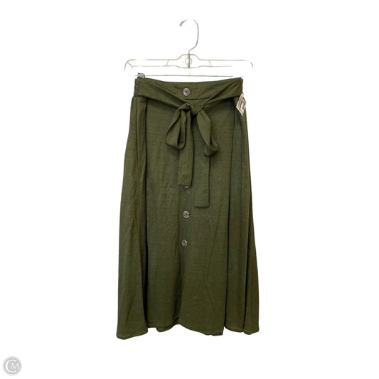 Skirt Midi By Cato In Green, Size: S