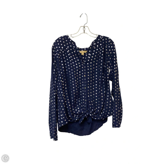 Top Long Sleeve By Hope & Harlow In Blue, Size: Xl
