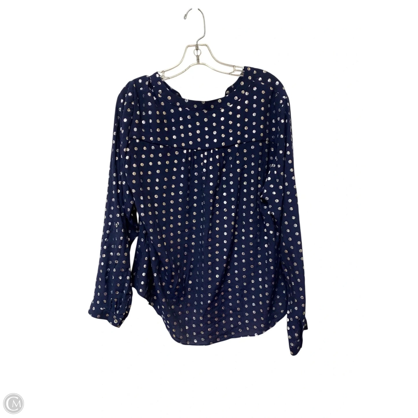 Top Long Sleeve By Hope & Harlow In Blue, Size: Xl