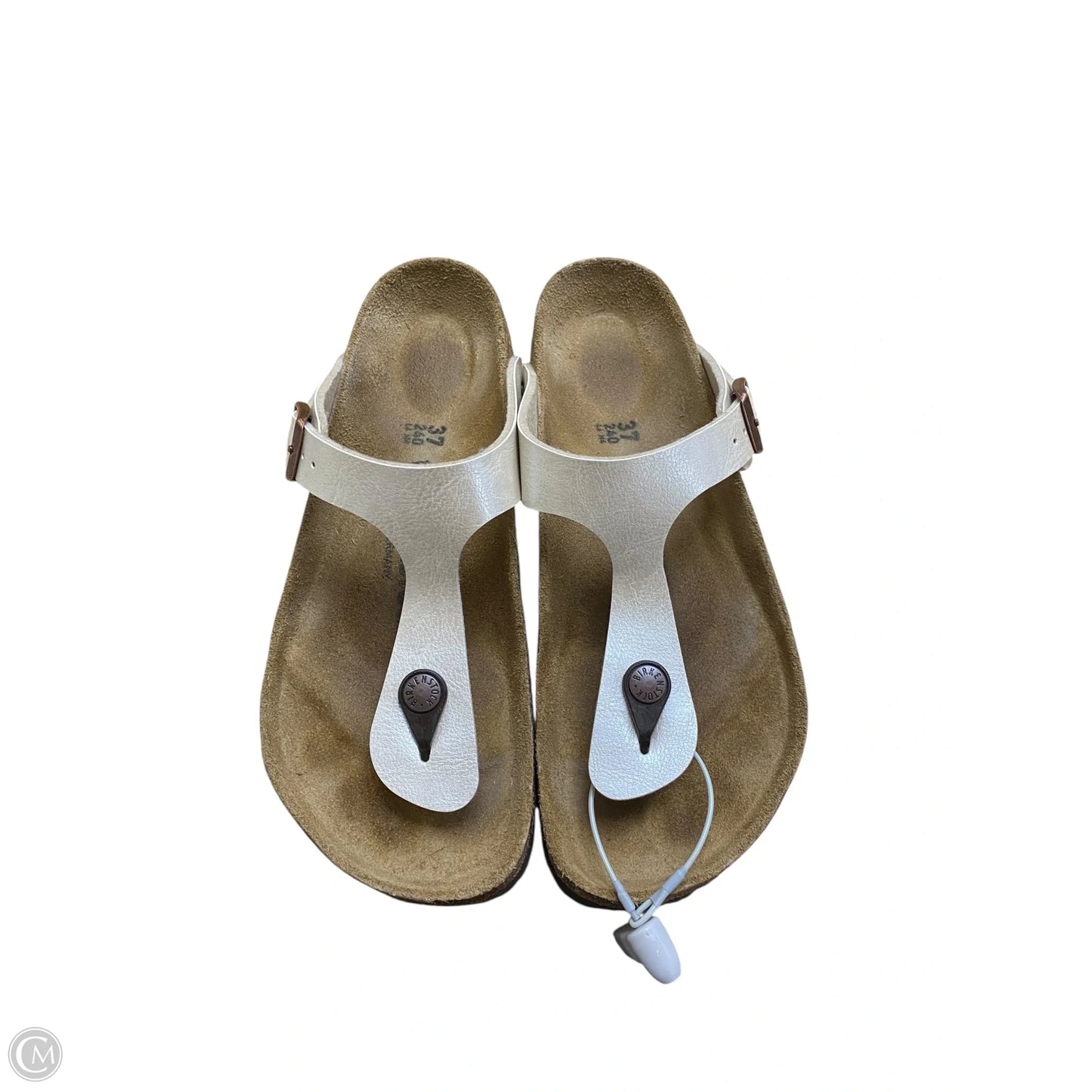 Sandals Flats By Birkenstock In Cream, Size: 6