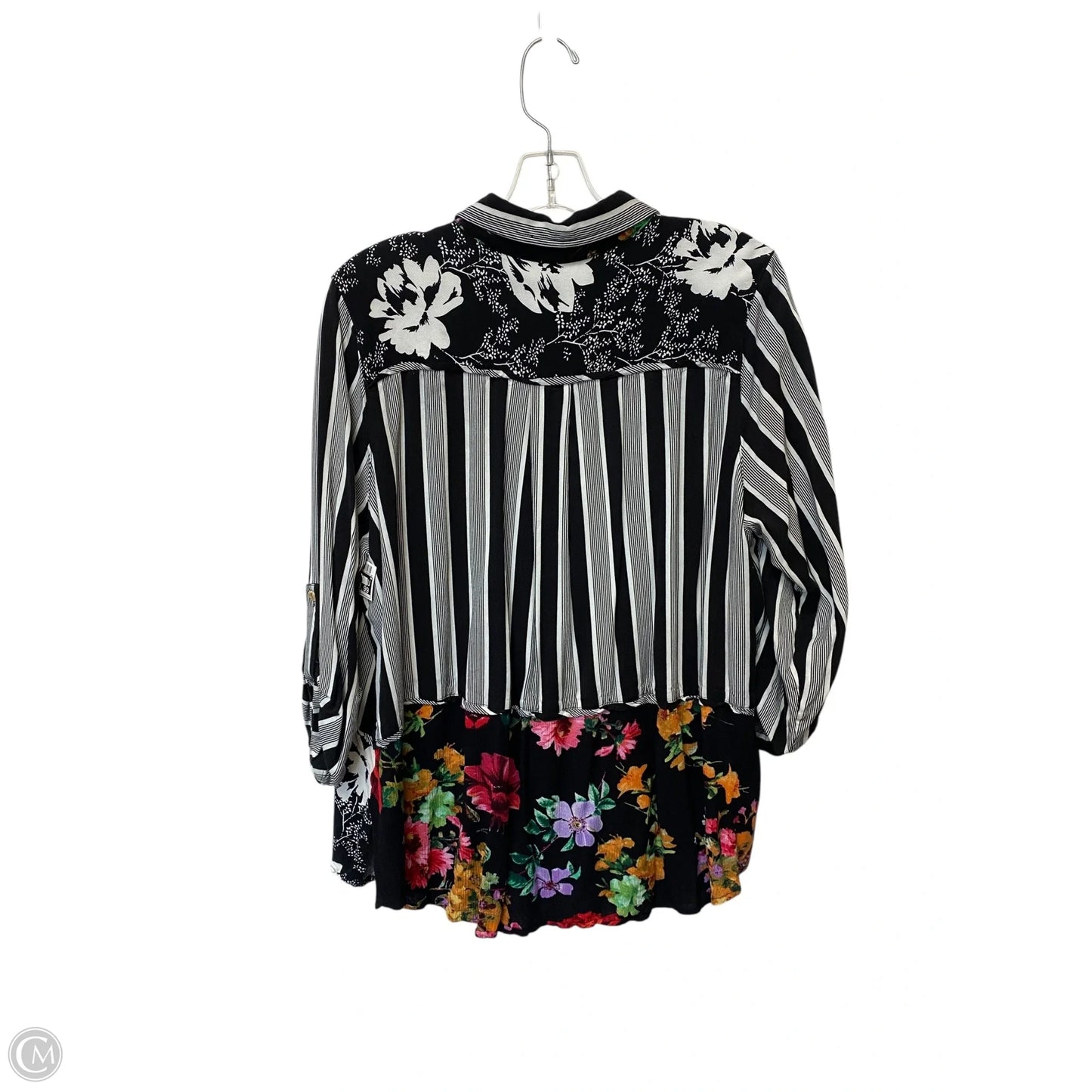 Top Long Sleeve By Calessa In Striped Pattern, Size: Xl