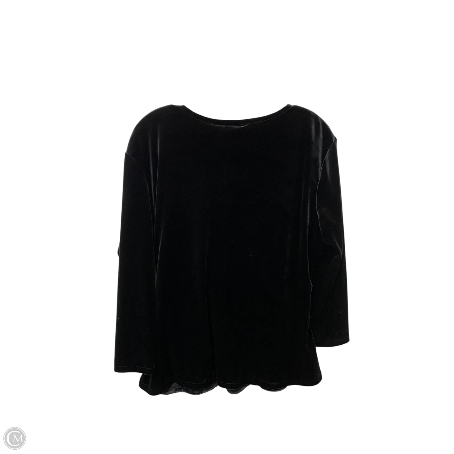 Top Long Sleeve Basic By R And K Originals In Black, Size: 16
