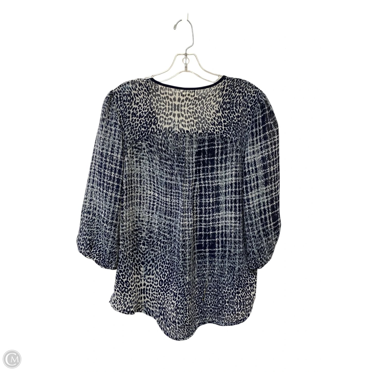 Top Long Sleeve By Antilia Femme In Blue, Size: M