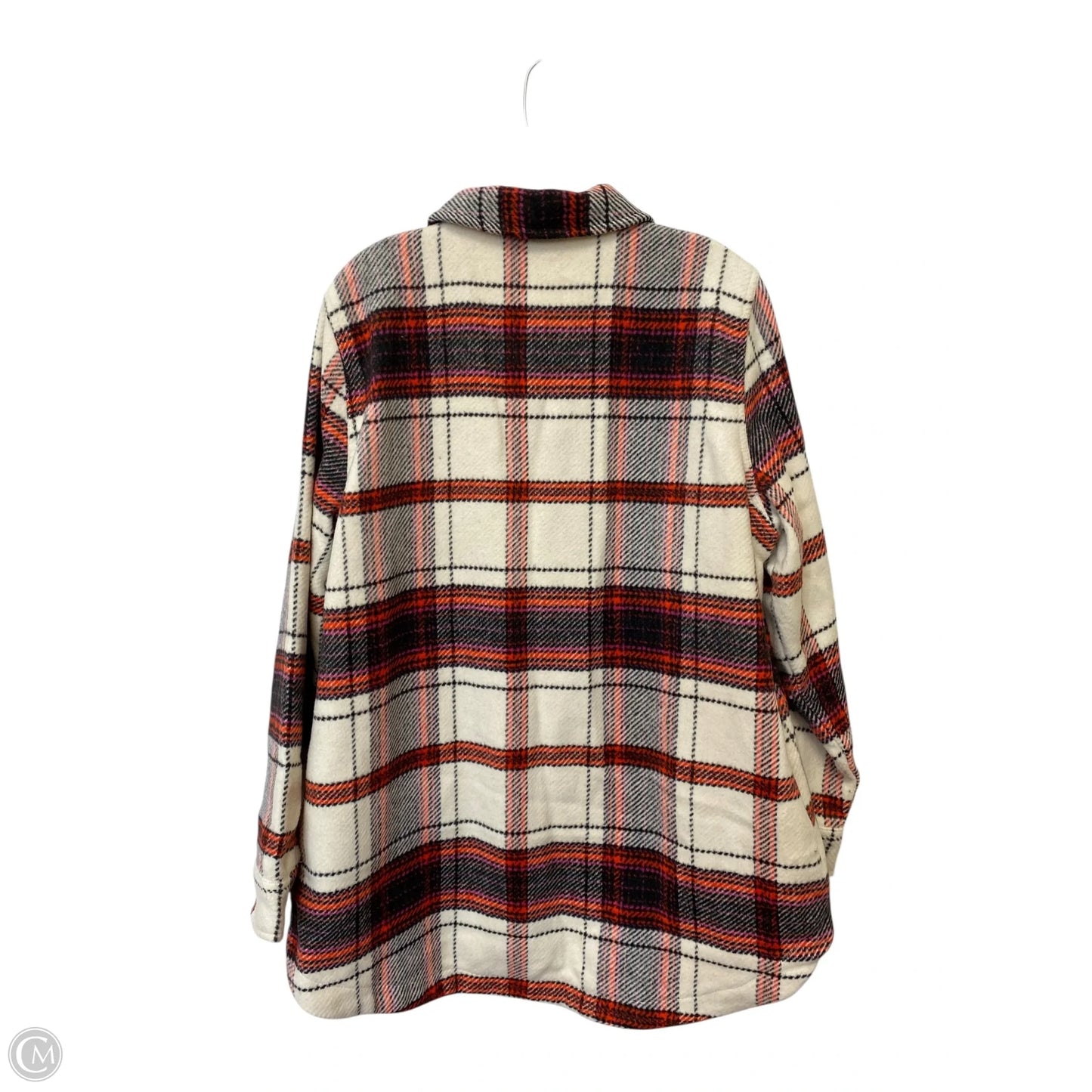Jacket Shirt By Universal Thread In Plaid Pattern, Size: L