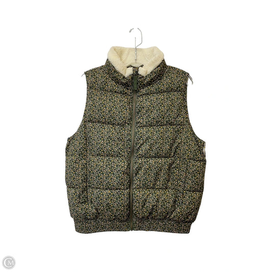 Vest Puffer & Quilted By Universal Thread In Floral Print, Size: M