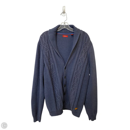 Sweater Cardigan By Izod In Blue, Size: L