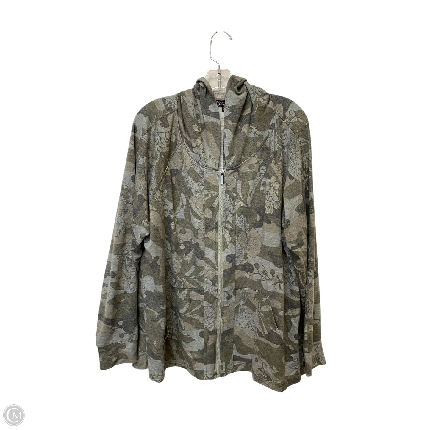 Jacket Fleece By Dg2 In Camouflage Print, Size: 1x