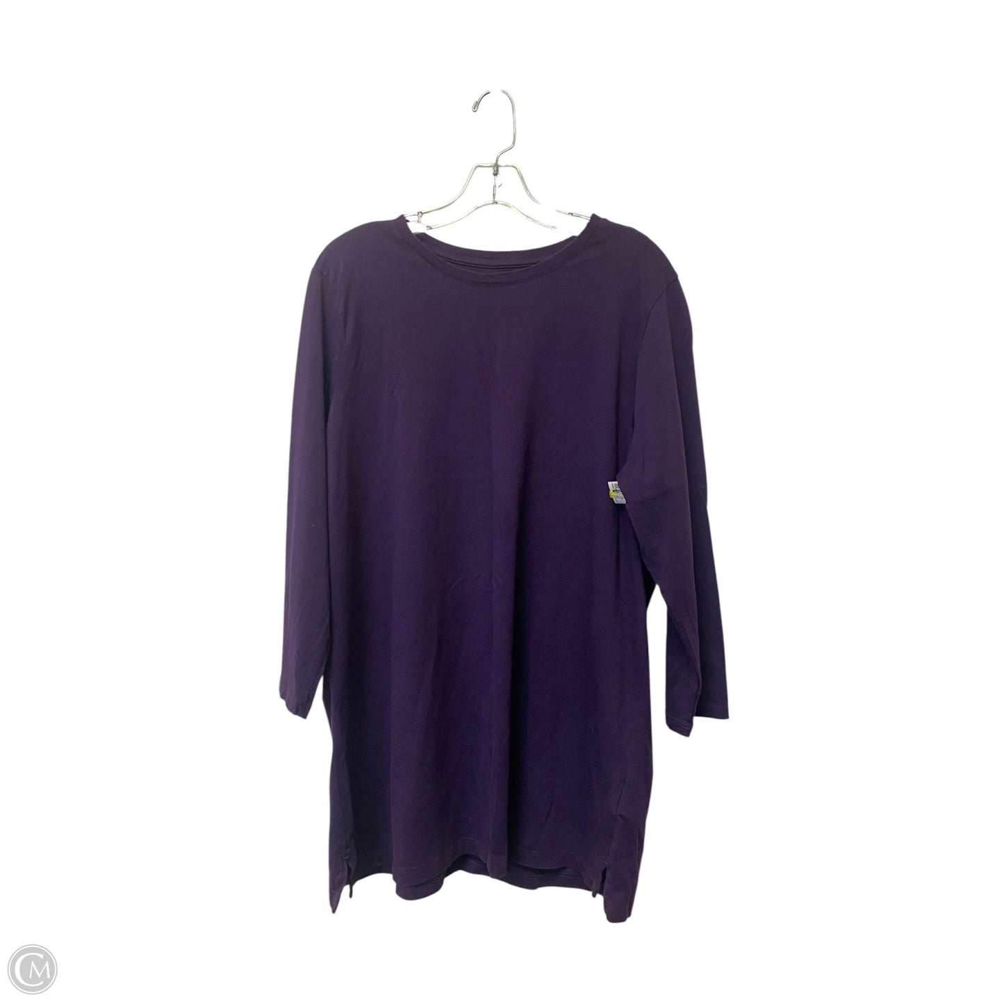 Top Long Sleeve Basic By Lands End In Purple, Size: Xl