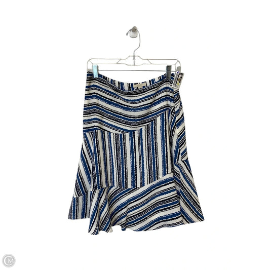 Skirt Midi By Loft In Striped Pattern, Size: 8
