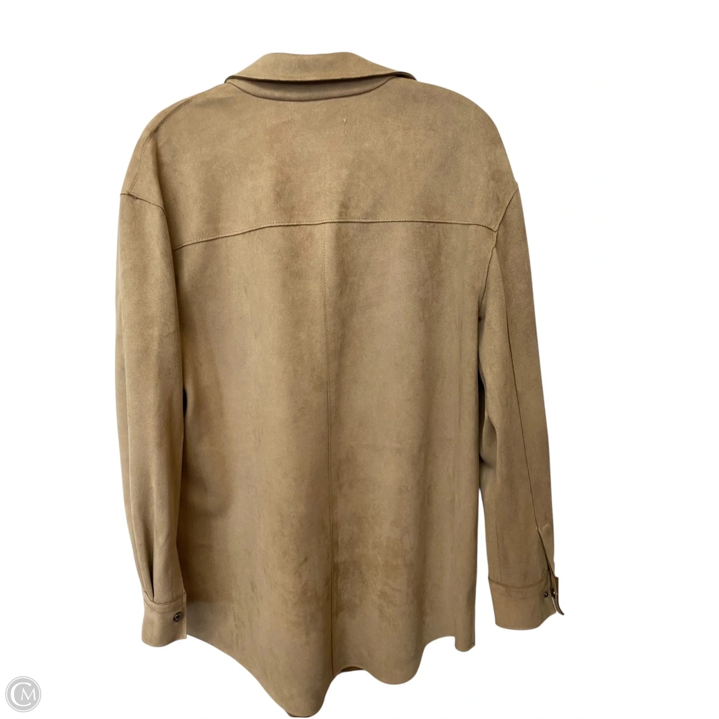 Jacket Shirt By Philosophy In Tan, Size: S