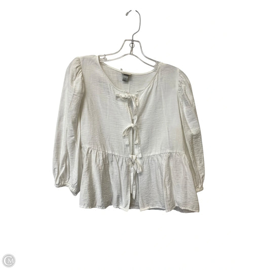 Top Long Sleeve By A New Day In White, Size: S