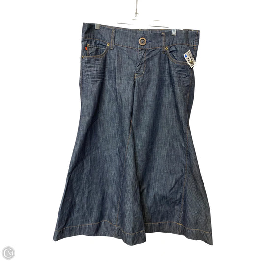 Jeans Wide Leg By Level 99 In Blue Denim, Size: 12