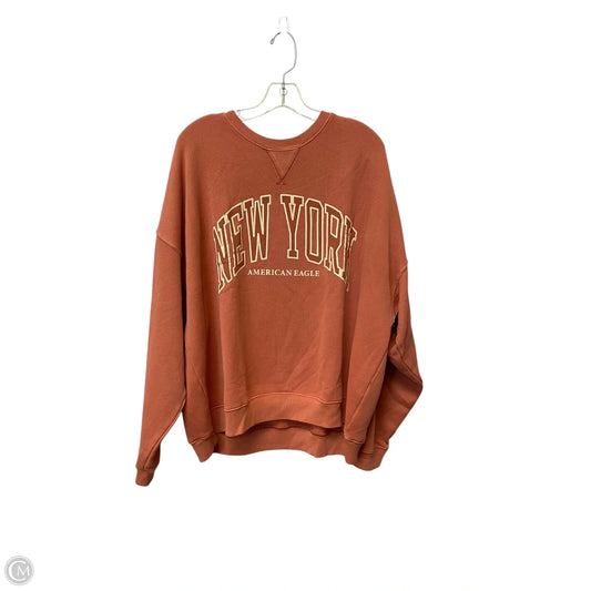 Sweatshirt Crewneck By American Eagle In Orange, Size: Xxl