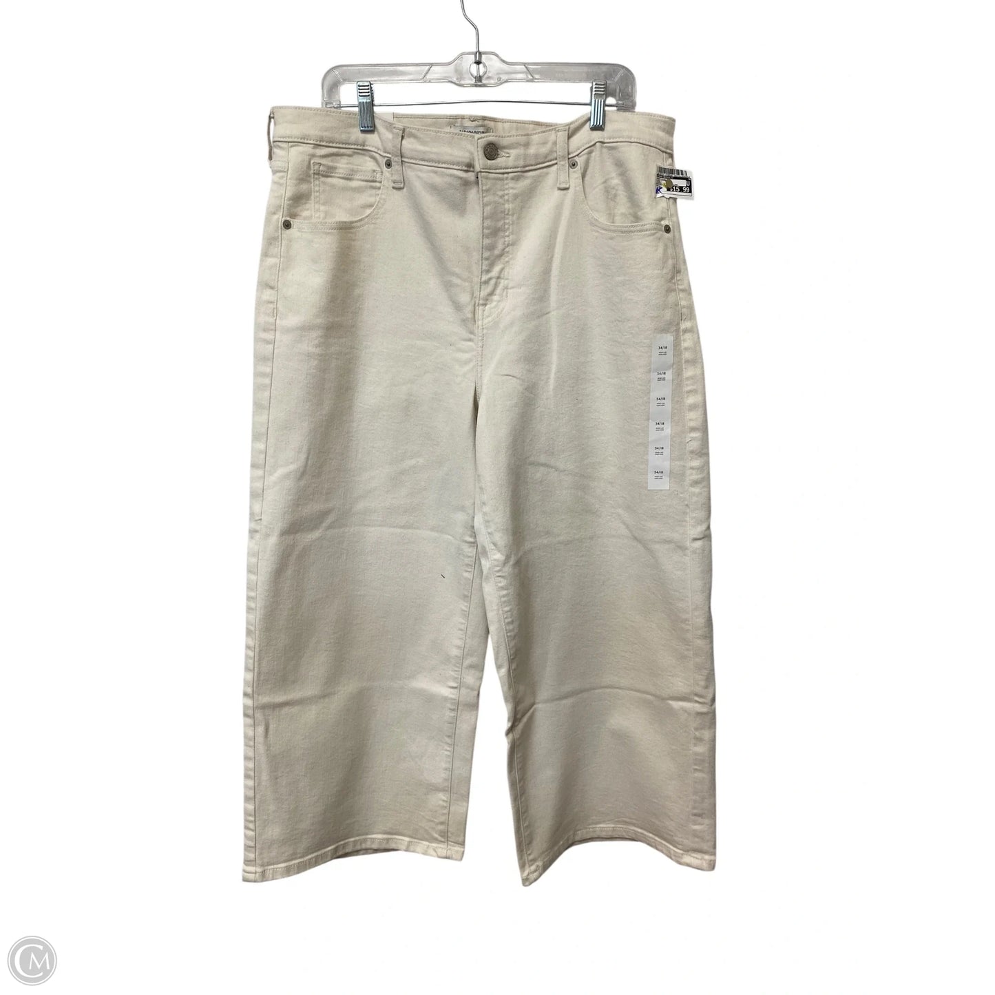Pants Wide Leg By Banana Republic In Cream, Size: 18