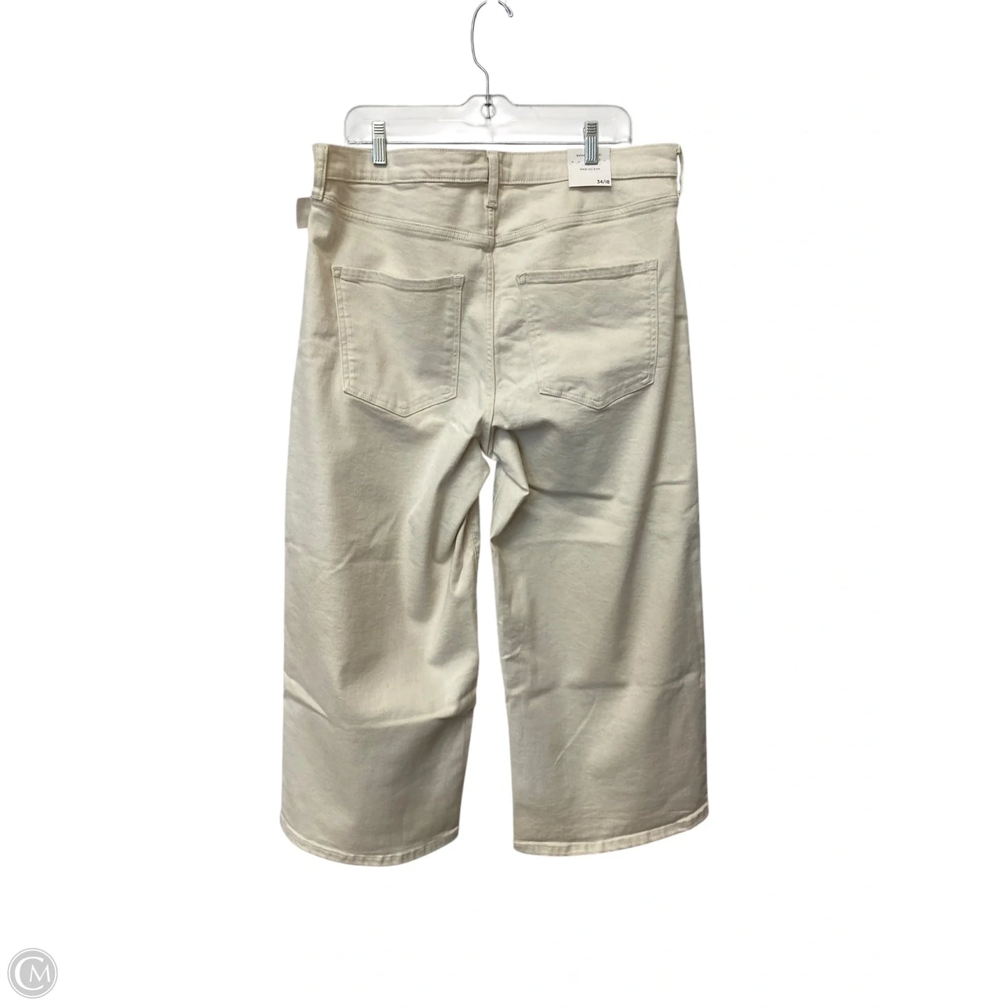 Pants Wide Leg By Banana Republic In Cream, Size: 18