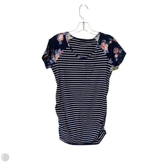 Maternity Top Short Sleeve By Cmf, Size: M