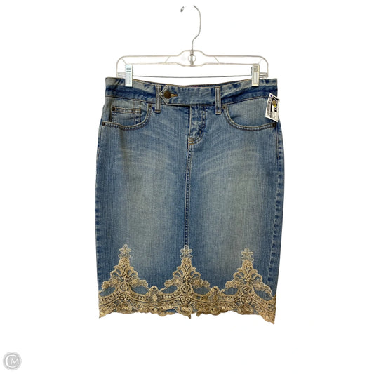 Skirt Midi By Limited In Blue Denim, Size: 4