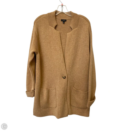 Sweater Cardigan By Talbots In Tan, Size: 1x