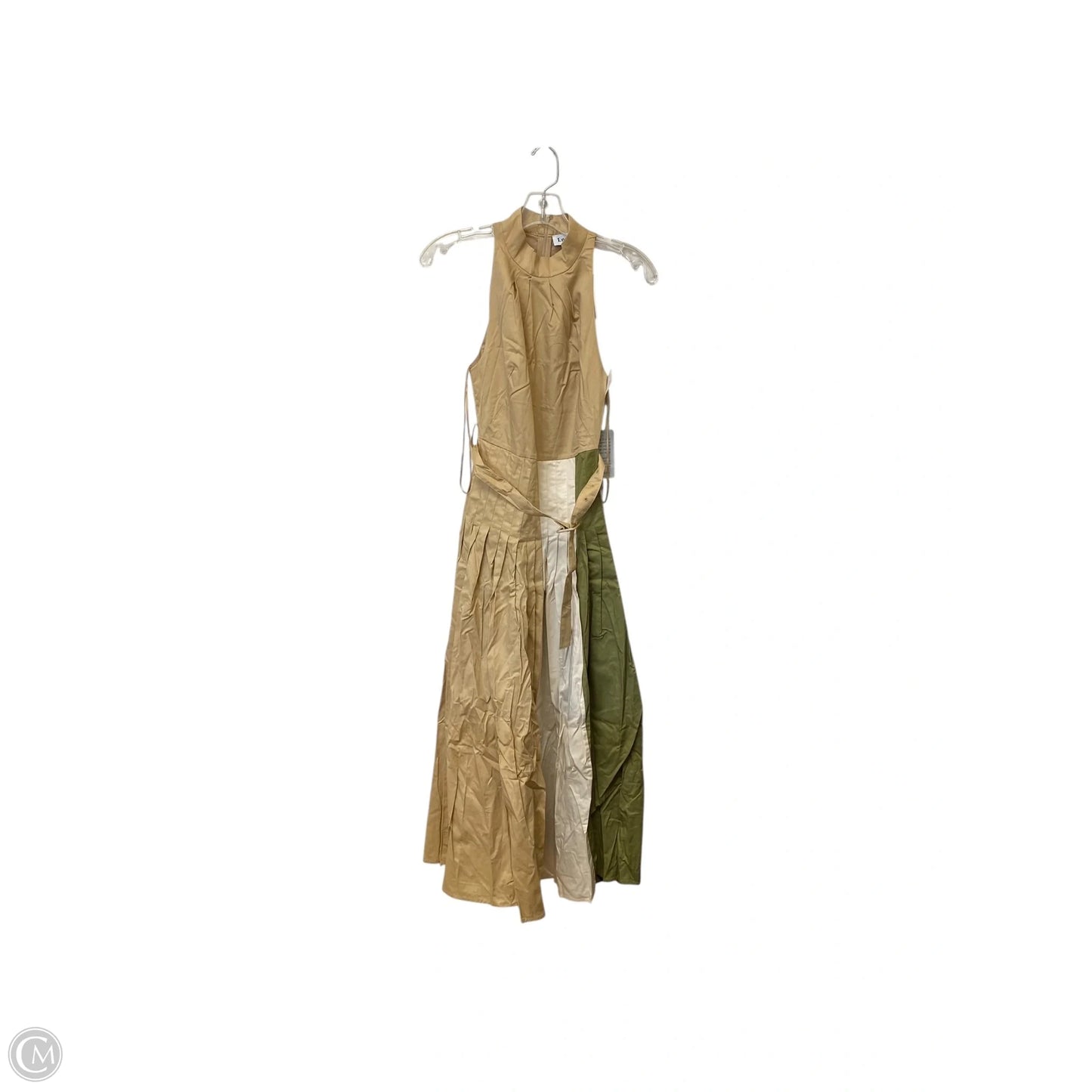 Dress Casual Maxi By En Saison In Green & Tan, Size: Xs