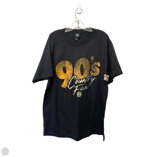 Top Short Sleeve Basic By Hanes In Black, Size: L