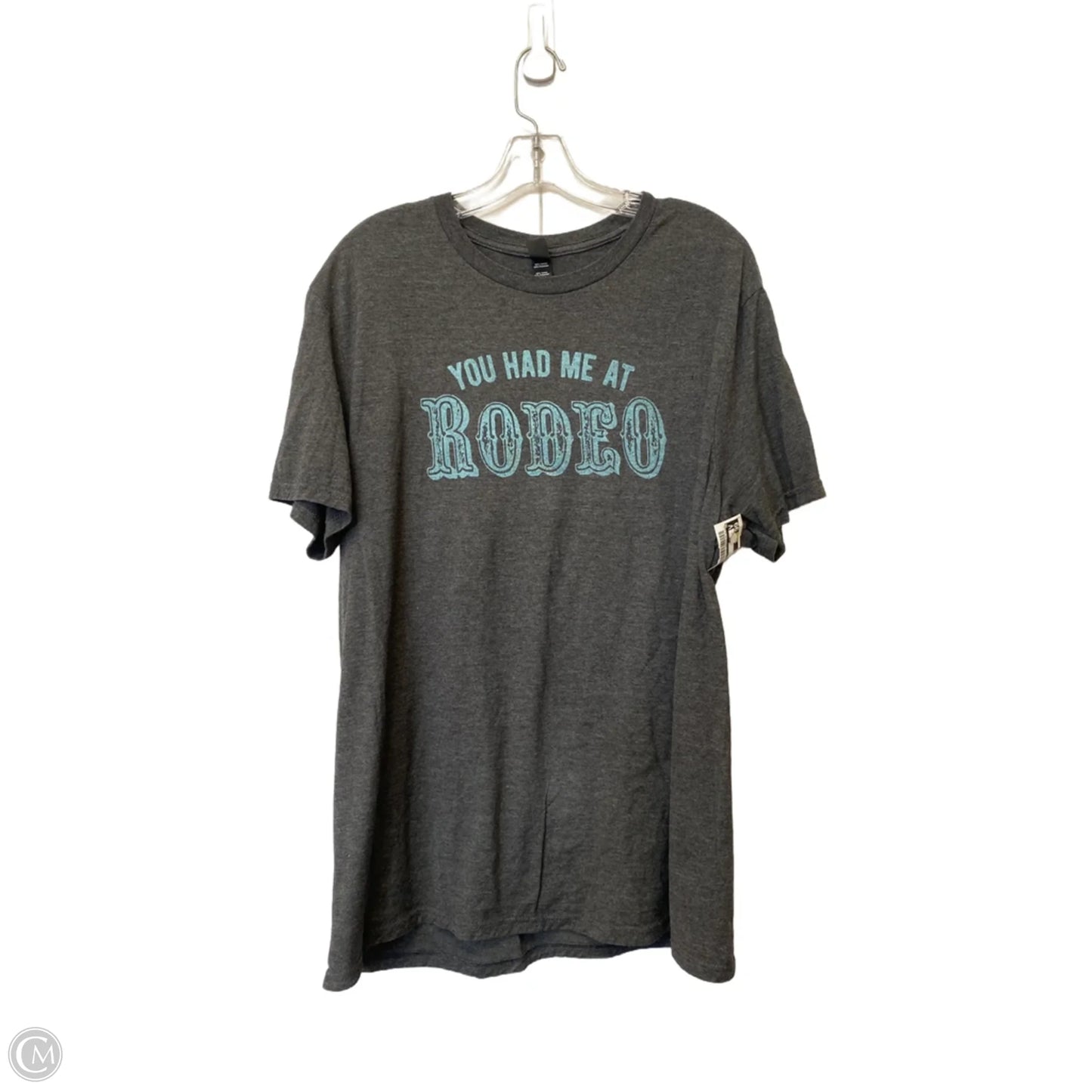 Top Short Sleeve Basic By Cme In Grey, Size: Xl