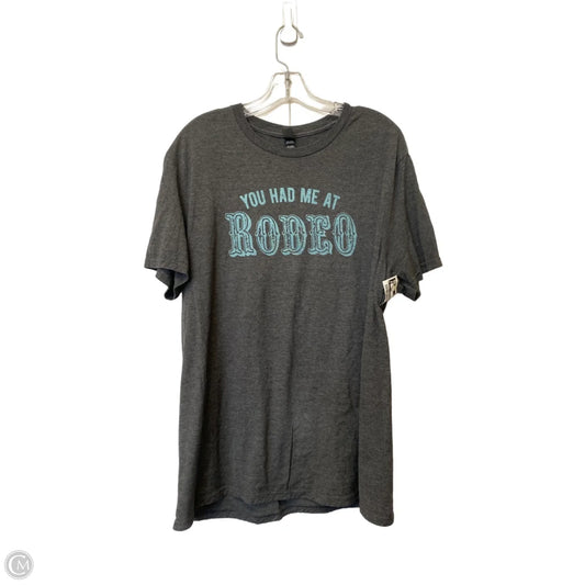 Top Short Sleeve Basic By Cme In Grey, Size: Xl