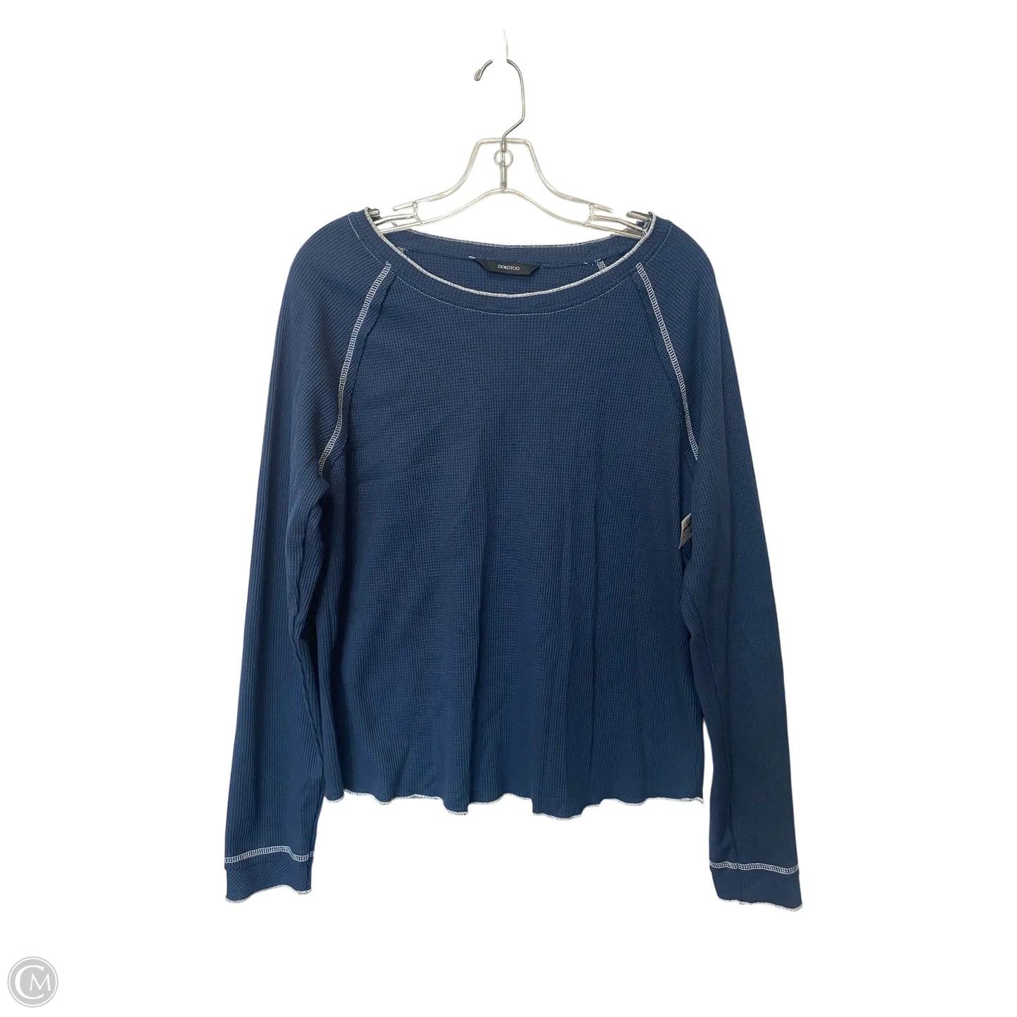 Top Long Sleeve Basic By Cmf In Blue, Size: L
