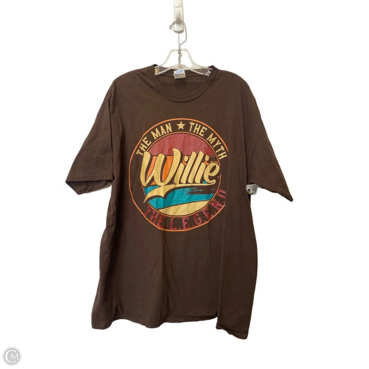 Top Short Sleeve Basic By Port & Company In Brown, Size: 2x