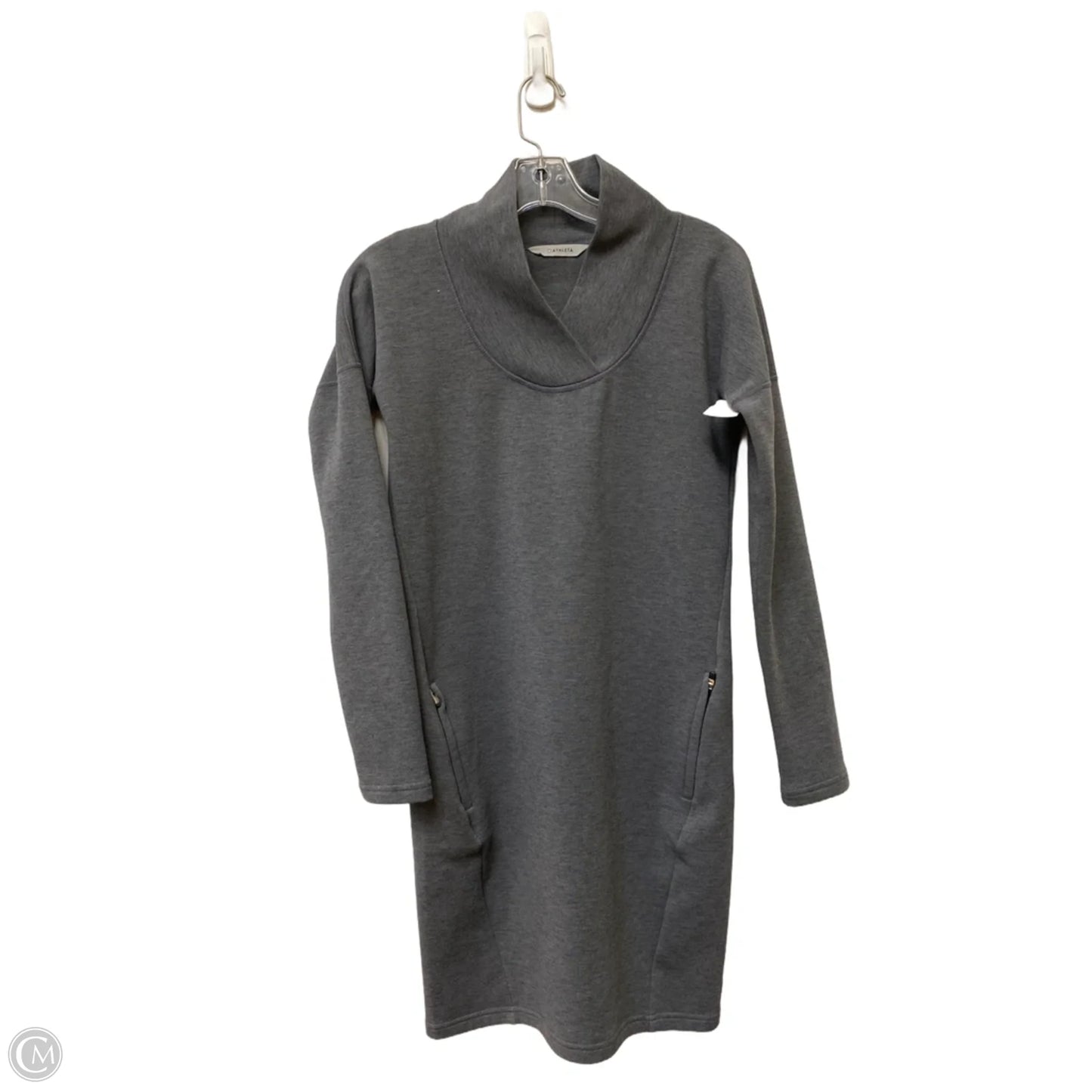 Dress Casual Midi By Athleta In Grey, Size: Xxs