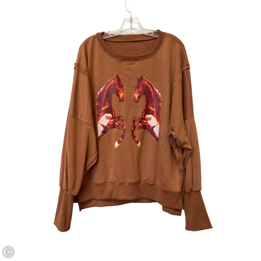 Sweatshirt Crewneck By Cme In Animal Print, Size: Xl