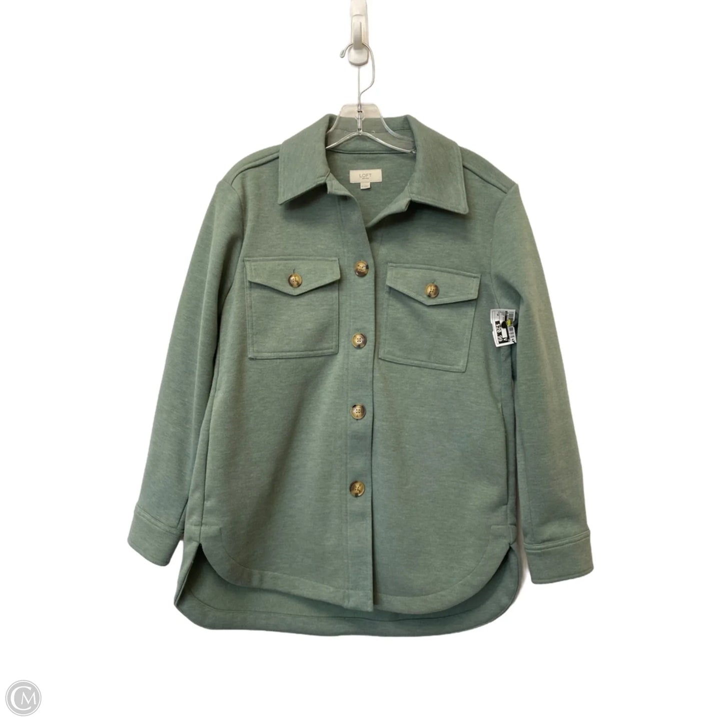Jacket Shirt By Loft In Green, Size: Sp