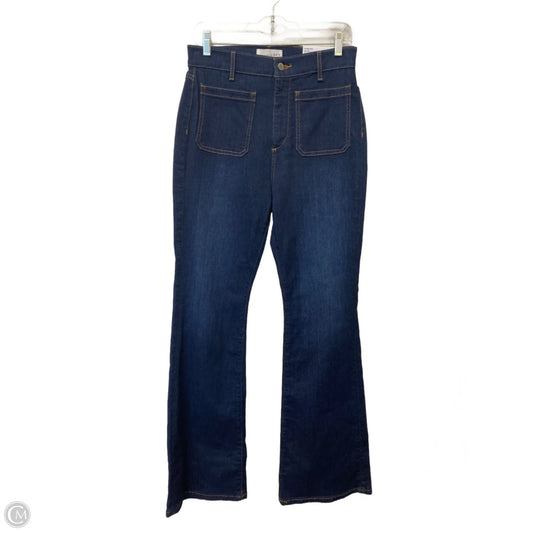 Jeans Flared By Loft In Blue Denim, Size: 8