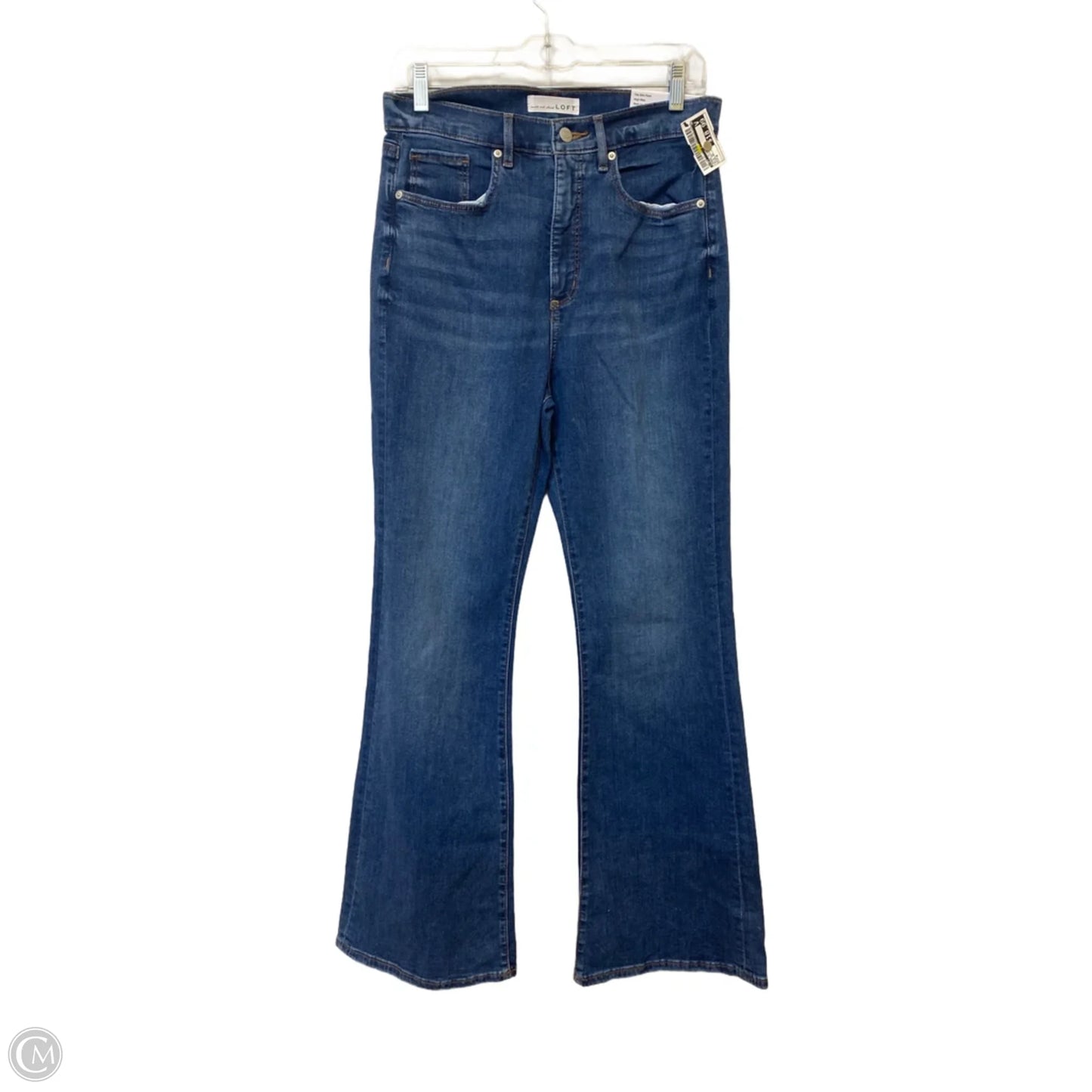 Jeans Flared By Loft In Blue Denim, Size: 8