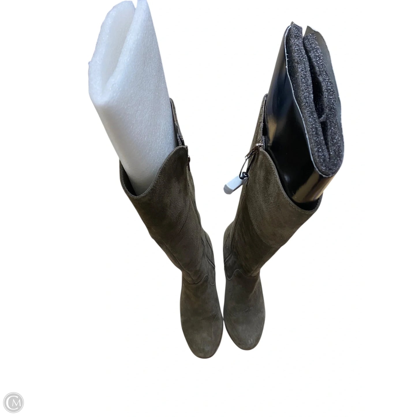 Boots Mid-calf Heels By Crown Vintage In Taupe, Size: 7