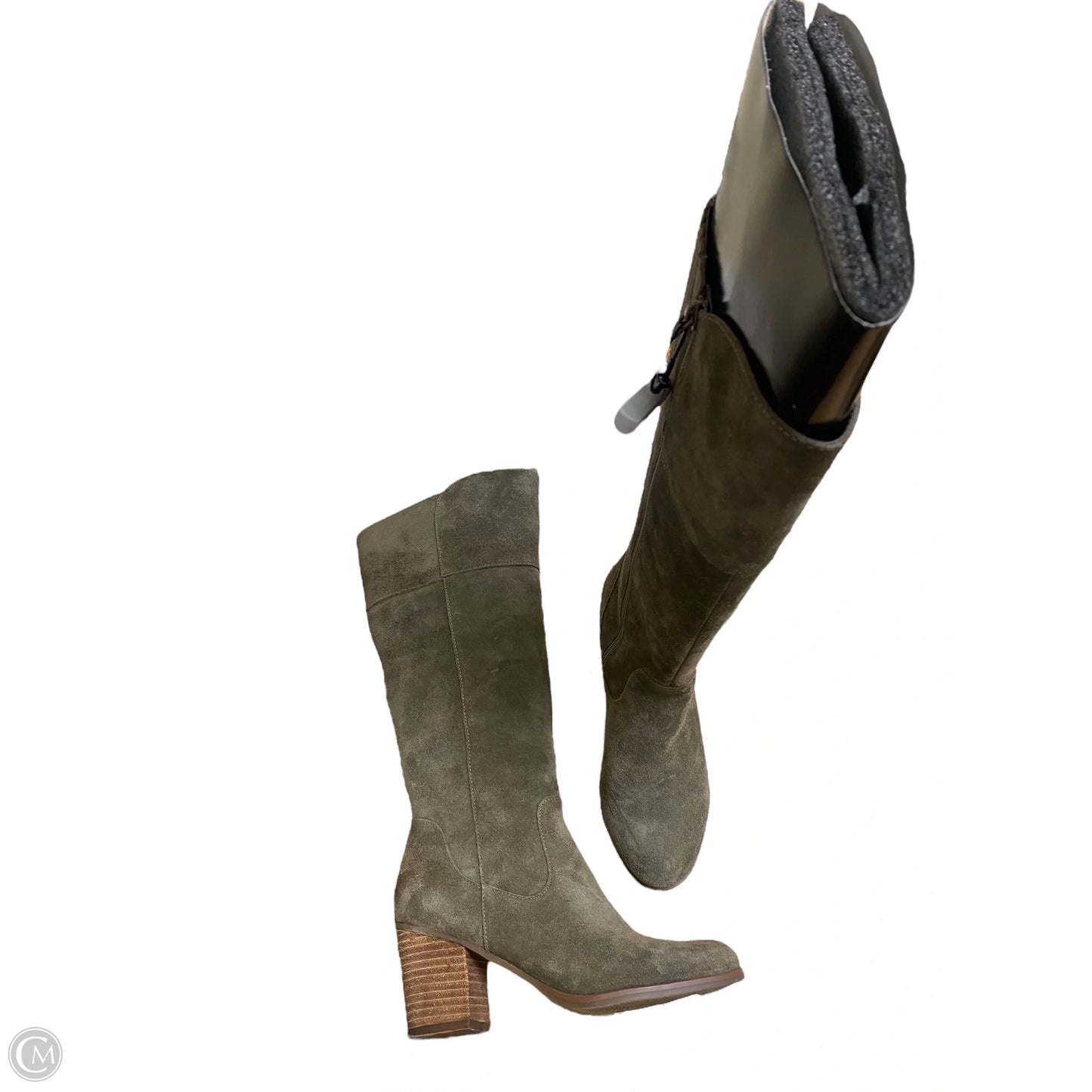 Boots Mid-calf Heels By Crown Vintage In Taupe, Size: 7